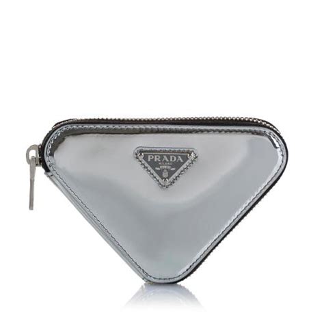 prada white heart shaped bag|Prada brushed leather mini pouch.